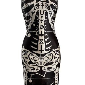 Pentagram Strap Bodycon Dress S/M